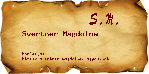 Svertner Magdolna névjegykártya
