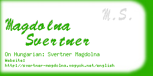 magdolna svertner business card